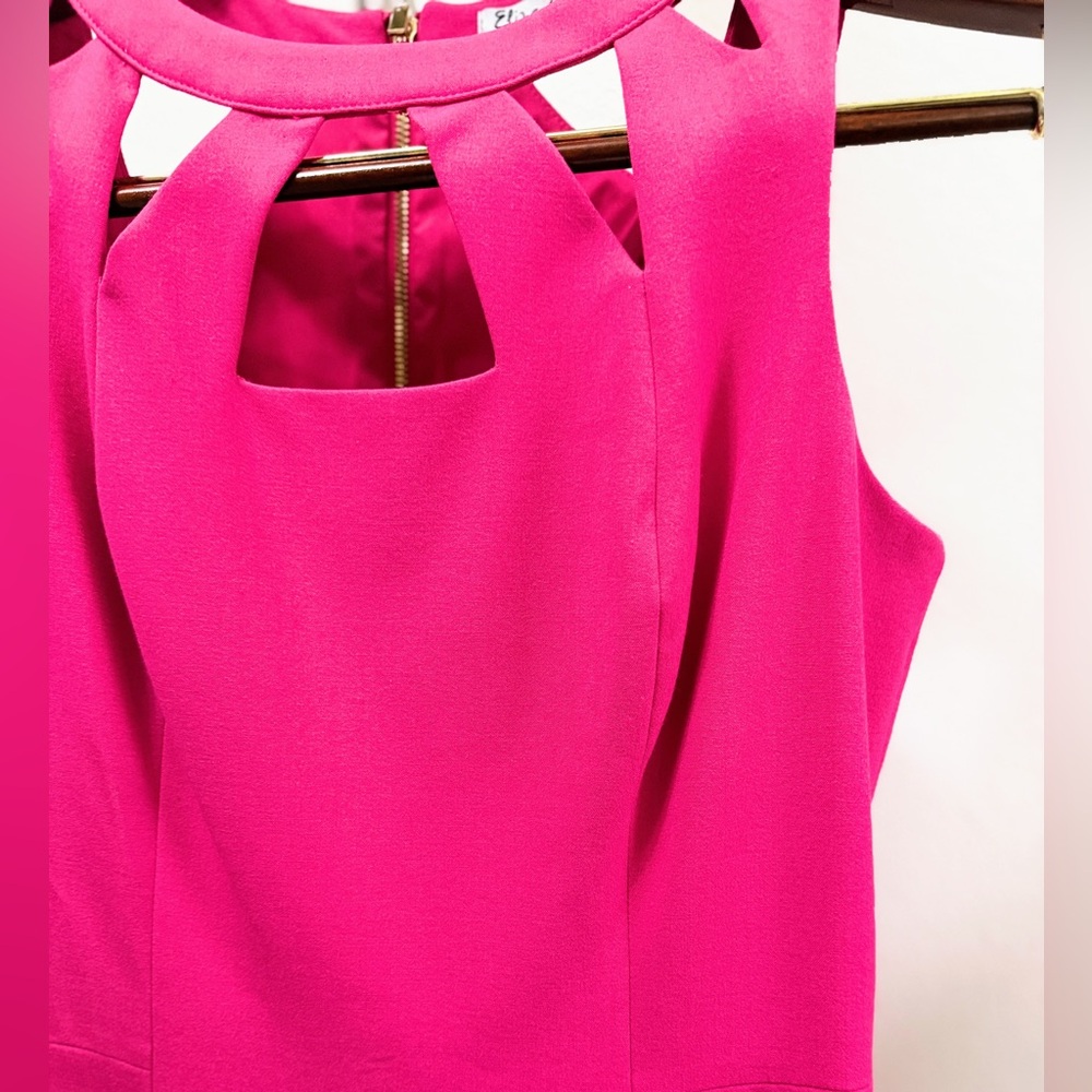 Eliza J Pink Cutout Neck Sheath Dress Size 8 Cocktail - Picture 5 of 11